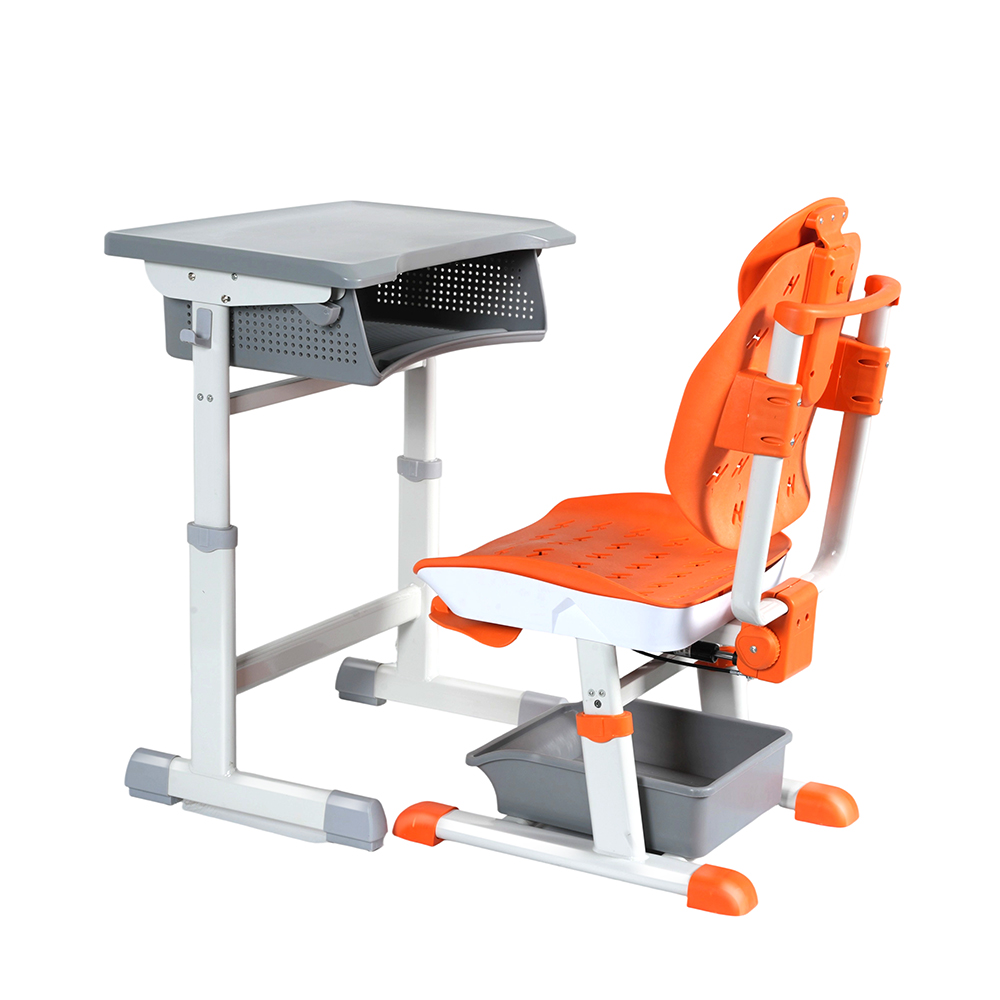  Quality Assurance Adjustable School Rest Desk And Chair Set with Reinforced Tube Frame