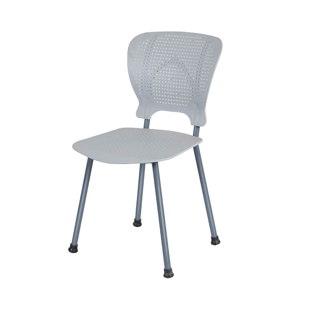 Modern Perforated Mesh Student Chair with Sturdy Legs