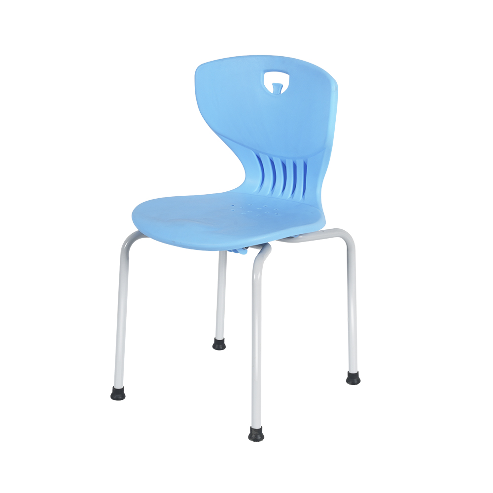 Vivid Azure Classroom Chair with Sturdy Metal Frame