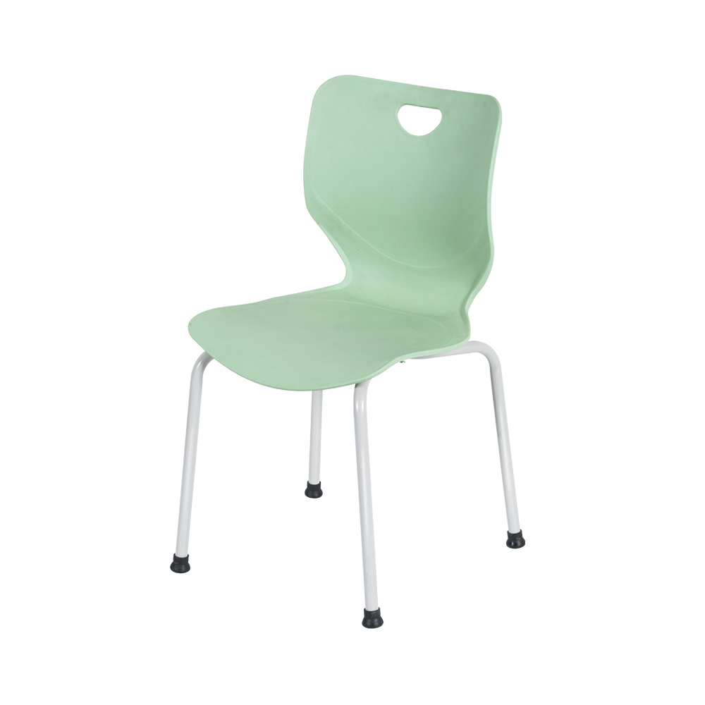 Sleek Mint Green Classroom Chair with Ventilated Back