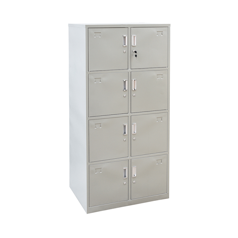 Sturdy 8-Compartment Lockable Security Compartments Steel Filing Cabinet