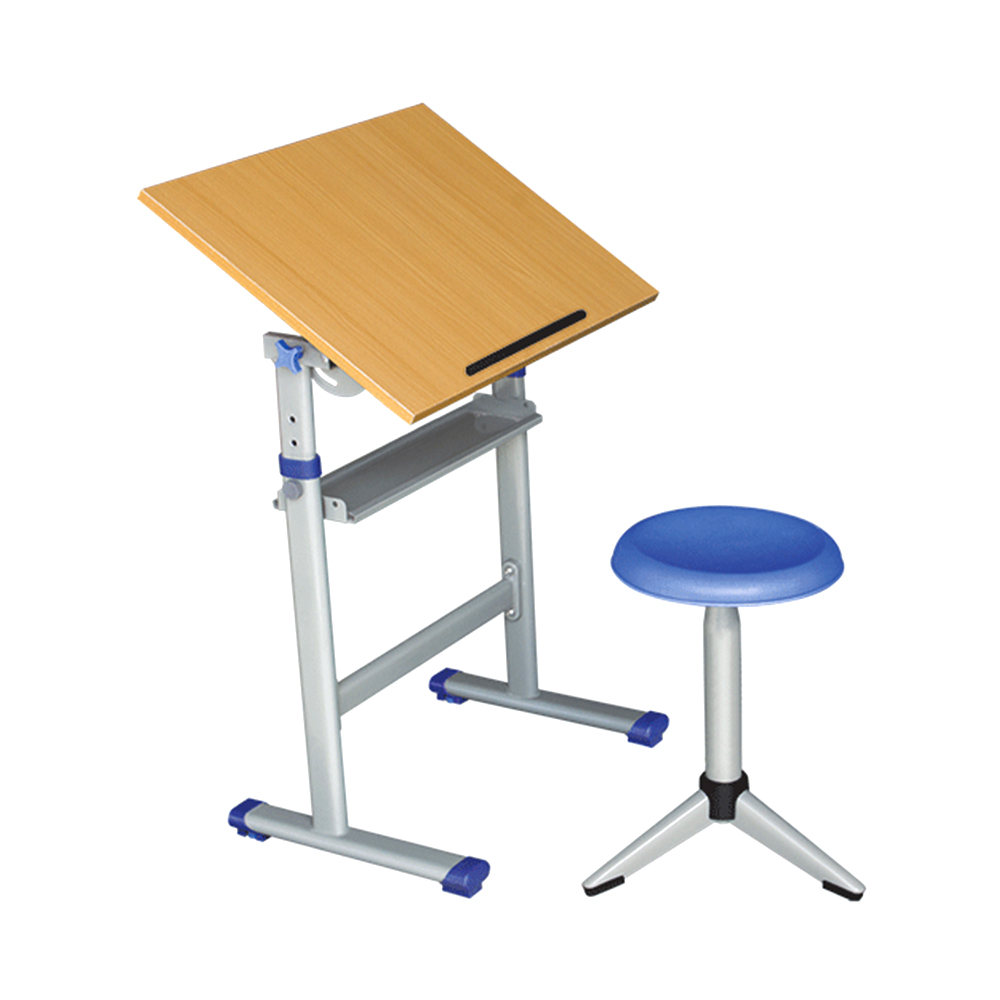 Adjustable Sturdy Metal Frame Wooden Art Table