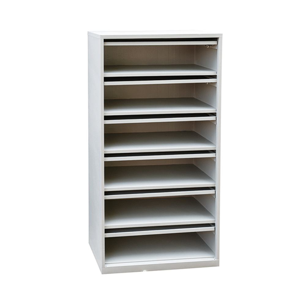 Smooth Surface Space-Saving White Metal Bookshelf
