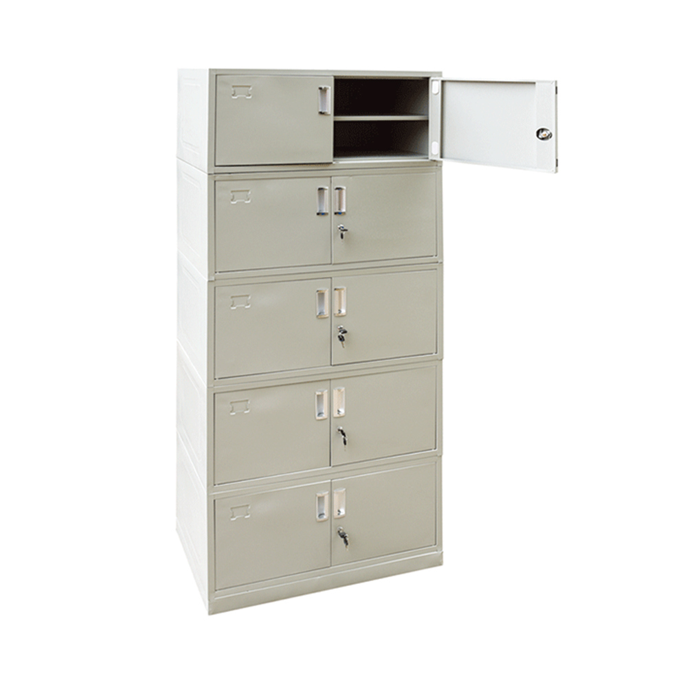 Sturdy Lockable Compartments Multi-Tier Metal Filing Cabinet
