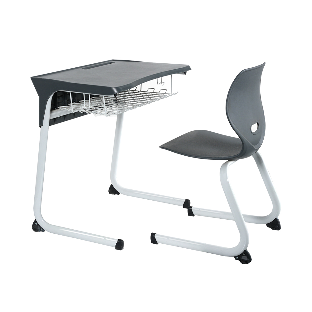 Mobility-Ready Streamlined Student Desk and Chair Adjustable School Rest Desk And Chair Set with Reinforced Tube Frame
