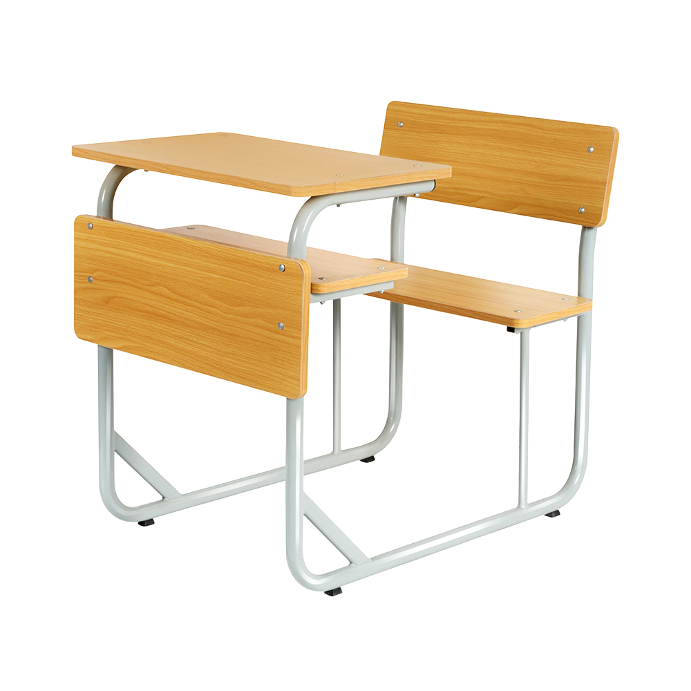New Design Wooden-Comfort and Colorful School Desk and Chair With Height-Adjustable Function