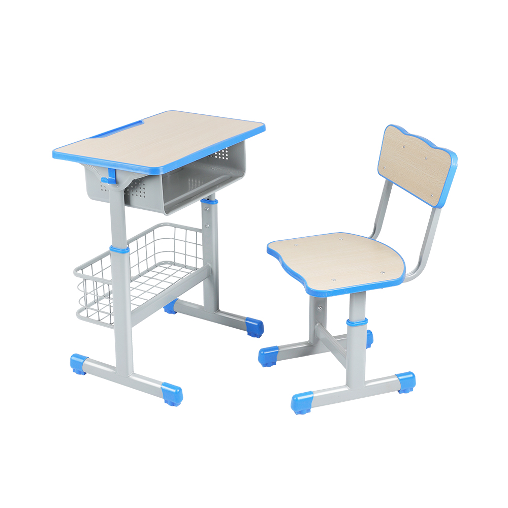 MultiFunction School Desk and Chair Set with Storage Basket and Ventilated Seat Of Ergonomic Office Chair